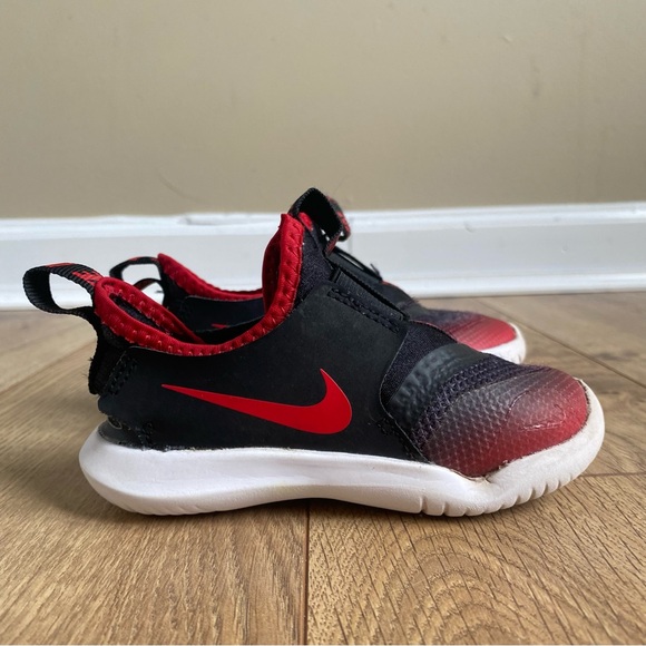 Nike Flex Runner TD Shoes ‘University Red Black’ Size 7c - Picture 3 of 10